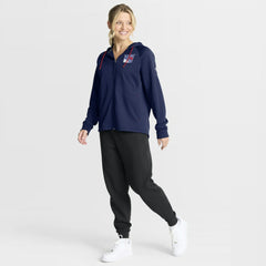 New York Rangers Fanatics Women's Authentic Pro Rink Raglan Full-Zip Hoodie Navy