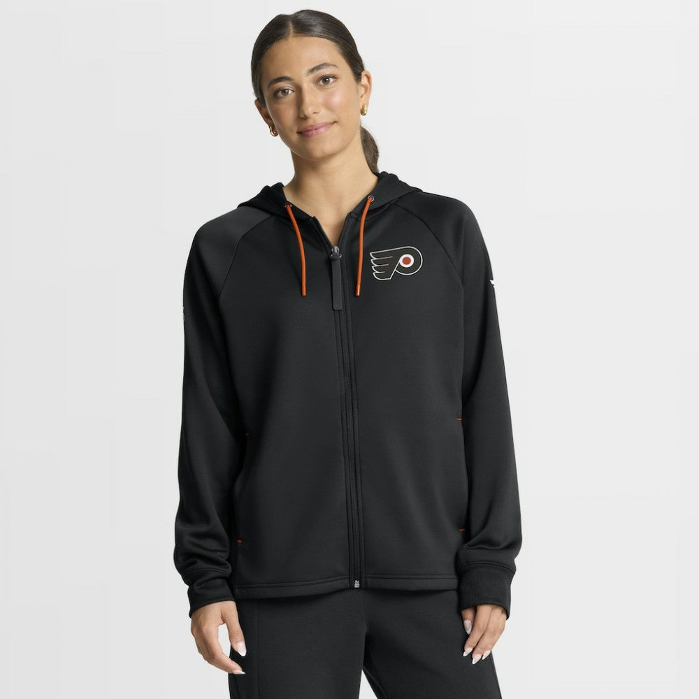 Philadelphia Flyers - Fanatics Women's Authentic Pro Rink Raglan Full-Zip Hoodie Black