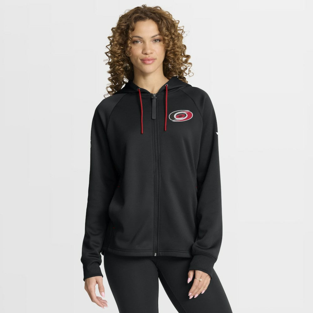 Carolina Hurricanes - Fanatics Women's Authentic Pro Rink Raglan Full-Zip Hoodie Black