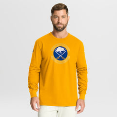 Buffalo Sabres - Fanatics Authentic Pro Property Of Practice Long Sleeve T-Shirt Gold