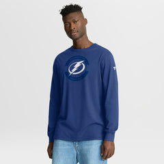 Tampa Bay Lightning - Fanatics Authentic Pro Property Of Practice Long Sleeve T-Shirt Blue
