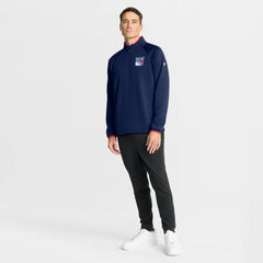 New York Rangers Fanatics Authentic Pro Rink Raglan Quarter-Zip Pullover Navy