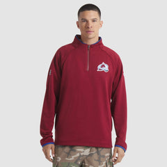 Colorado Avalanche - Fanatics Authentic Pro Rink Raglan Quarter-Zip Pullover Burgundy