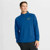 St. Louis Blues - Fanatics Authentic Pro Rink Raglan Quarter-Zip Pullover Blue