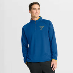 St. Louis Blues - Fanatics Authentic Pro Rink Raglan Quarter-Zip Pullover Blue