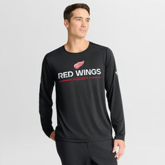 Detroit Red Wings - Fanatics Authentic Pro Rink Tech Long Sleeve T-Shirt Black