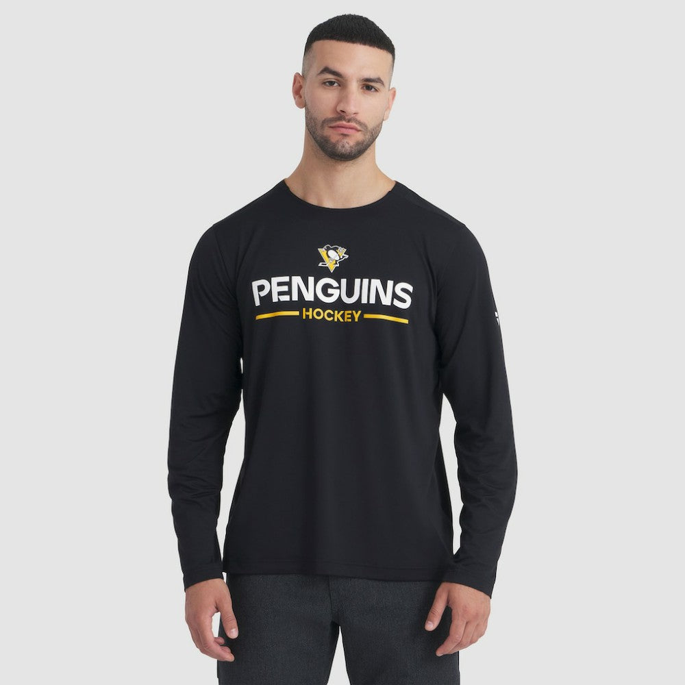 Pittsburgh Penguins Fanatics Authentic Pro Rink Tech Long Sleeve T-Shirt Black