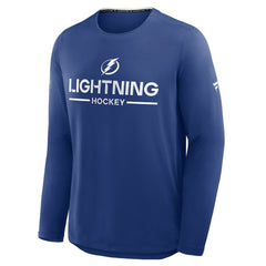 Tampa Bay Lightning - Fanatics Authentic Pro Rink Tech Long Sleeve T-Shirt Blue