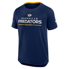 Nashville Predators - Fanatics Authentic Pro Rink Tech T-Shirt Navy