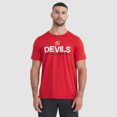 New Jersey Devils - Fanatics Authentic Pro Rink Tech T-Shirt Red