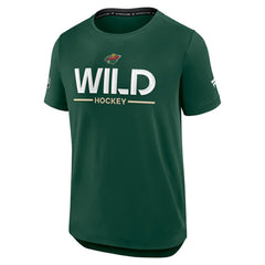 Minnesota Wild - Fanatics Authentic Pro Rink Tech T-Shirt Green