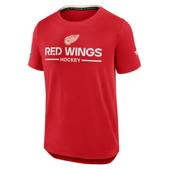 Detroit Red Wings - Fanatics Authentic Pro Centennial Rink Tech T-Shirt Red