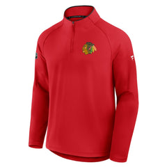 Chicago Blackhawks Fanatics Authentic Pro Rink Training Quarter-Zip Pullover Red