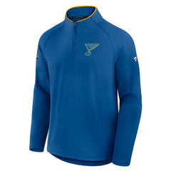 St. Louis Blues - Fanatics Authentic Pro Rink Training Quarter-Zip Pullover Blue