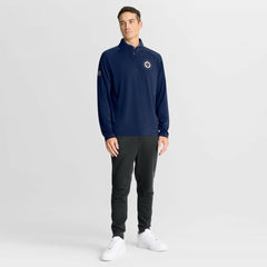 Winnipeg Jets - Fanatics Authentic Pro Rink Training Quarter-Zip Pullover Navy