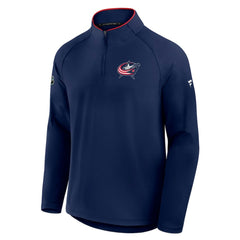 Columbus Blue Jackets - Fanatics Authentic Pro Rink Training Quarter-Zip Pullover Navy