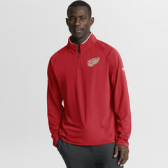 Detroit Red Wings - Fanatics Authentic Pro Rink Training Centennial Raglan Quarter-Zip Pullover Red