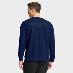 Edmonton Oilers - Fanatics Authentic Pro Road Tri-Blend Sweatshirt Navy