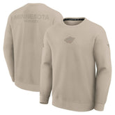 Minnesota Wild - Fanatics Authentic Pro Road Tri-Blend Sweatshirt Tan