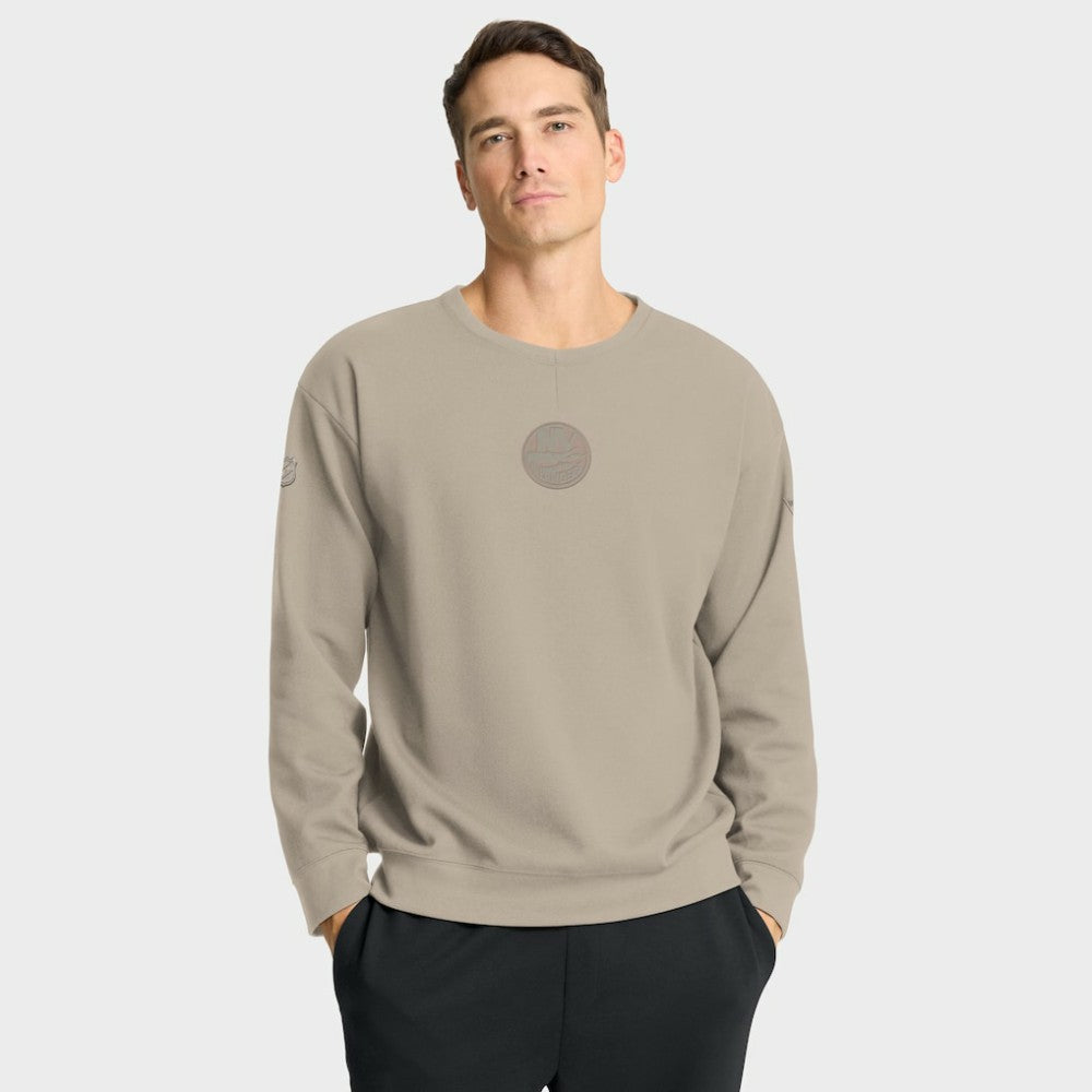 New York Islanders - Fanatics Authentic Pro Road Tri-Blend Sweatshirt Tan