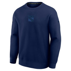 New York Rangers Fanatics Authentic Pro Road Tri-Blend Sweatshirt Navy