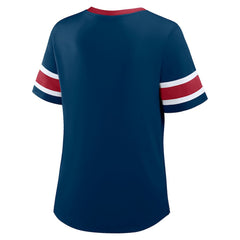 Houston Texans Women's Redzone Draw Play Athena Lace-Up T-Shirt Navy - Fanatics