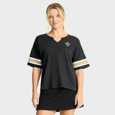 New Orleans Saints Women's Redzone Curl Route T-Shirt Black - Fanatics