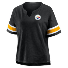 Pittsburgh Steelers Women's Redzone Curl Route T-Shirt Black - Fanatics