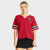 San Francisco 49ers Women's Redzone Curl Route T-Shirt Scarlet - Fanatics