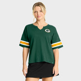 Green Bay Packers Women's Redzone Curl Route T-Shirt Green - Fanatics