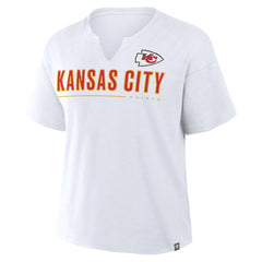 Kansas City Chiefs Women's Redzone Slub Boxy T-Shirt White - Fanatics