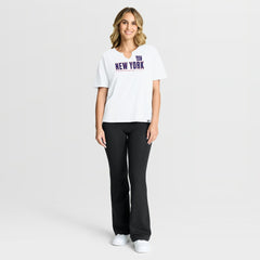 New York Giants Women's Redzone Slub Boxy T-Shirt White - Fanatics
