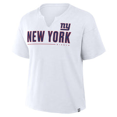 New York Giants Women's Redzone Slub Boxy T-Shirt White - Fanatics
