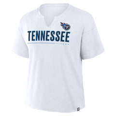 Tennessee Titans Women's Redzone Slub Boxy T-Shirt White - Fanatics