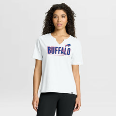Buffalo Bills Women's Redzone Slub Boxy T-Shirt White - Fanatics