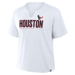 Houston Texans Women's Redzone Slub Boxy T-Shirt White - Fanatics