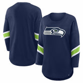 Seattle Seahawks Women's Redzone 3/4-Sleeve T-Shirt College Navy - Fanatics