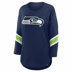 Seattle Seahawks Women's Redzone 3/4-Sleeve T-Shirt College Navy - Fanatics
