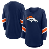 Denver Broncos Women's Redzone 3/4-Sleeve T-Shirt Navy - Fanatics