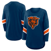 Chicago Bears Women's Redzone 3/4-Sleeve T-Shirt Navy - Fanatics
