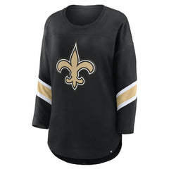 New Orleans Saints Women's Redzone 3/4-Sleeve T-Shirt Black - Fanatics