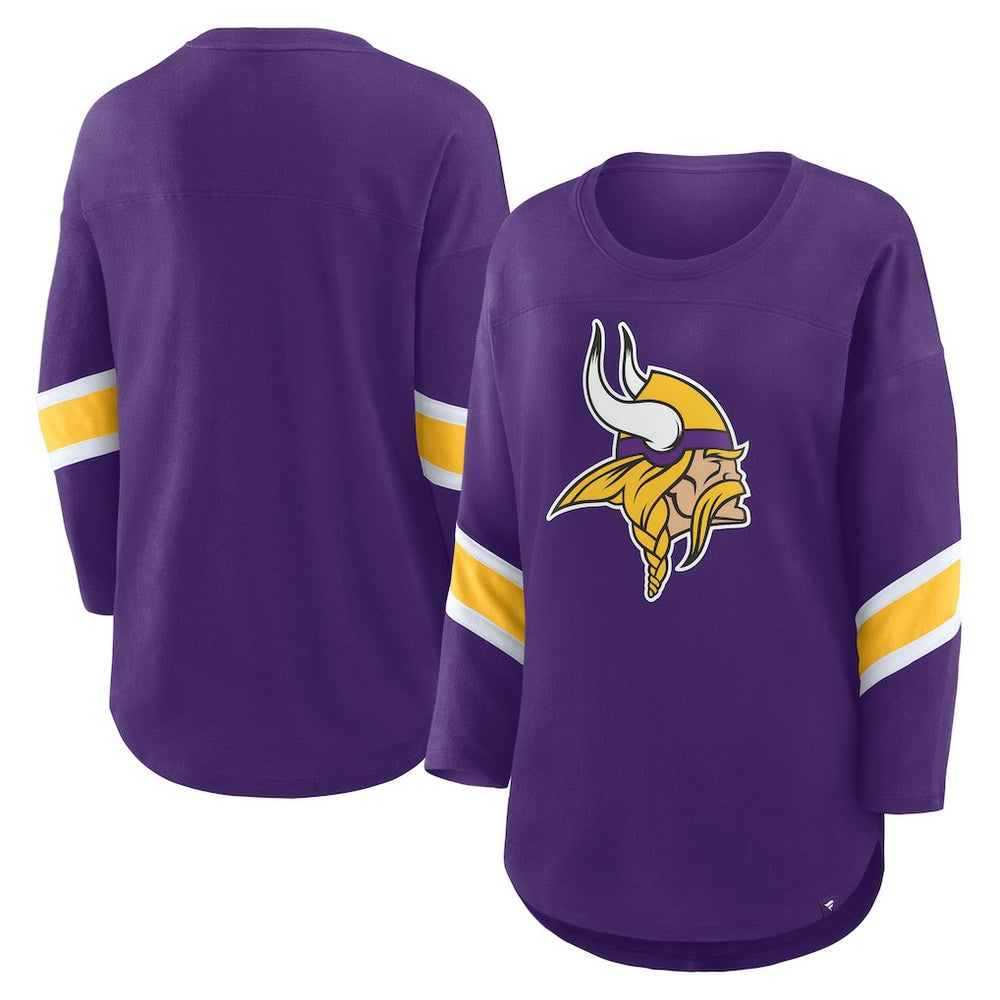 Minnesota Vikings Women's Redzone 3/4-Sleeve T-Shirt Purple - Fanatics