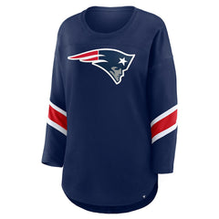 New England Patriots Women's Redzone 3/4-Sleeve T-Shirt Navy - Fanatics