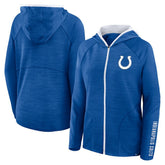 Indianapolis Colts Women's Redzone End Around Pass Raglan Full-Zip Hoodie Royal - Fanatics