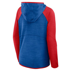 Buffalo Bills Women's Redzone End Around Pass Raglan Full-Zip Hoodie Royal/Red - Fanatics