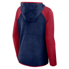 Houston Texans Women's Redzone End Around Pass Raglan Full-Zip Hoodie Navy/Red - Fanatics