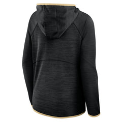 New Orleans Saints Women's Redzone End Around Pass Raglan Full-Zip Hoodie Black - Fanatics