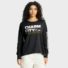 Baltimore Ravens Women's Hometown Legacy Long Sleeve T-Shirt Black - Fanatics