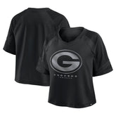 Green Bay Packers Women's Oversized Raglan V-Neck Blackout Fashion Jersey - Fanatics