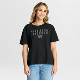 Washington Commanders Women's Blackout Kneel Down Legacy T-Shirt Black - Fanatics